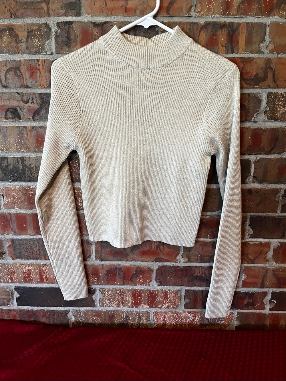 Say What? Girls Junior Gold Crème Sweater Size:XL NWT